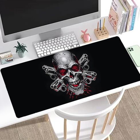 Zombie Horror Gaming Mouse Pad, Office Desk Mat, Anti-Slip Rubber Base Cool Aesthetic Mouse Pads for Computer Laptop Keyboard School Home Desktop Gamer Home Accessories Decor 31.5" x 11.8" in Kuwait
