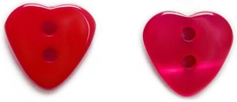 20 PCS Heart Multi-Color 2 Holes Resin Buttons Clothing Decoration Sewing Scrapbooking Card Making DIY in Saudi Arabia