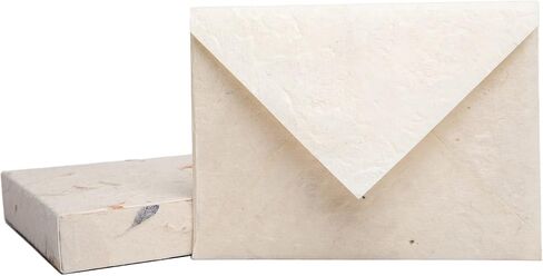 HIMALAYAN BAZAAR Lokta Paper Greeting Cards and Envelope Set - Ecofriendly Stationary Blank Note Cards | All Occasion Greeting Cards | Handmade in Nepal in Kuwait