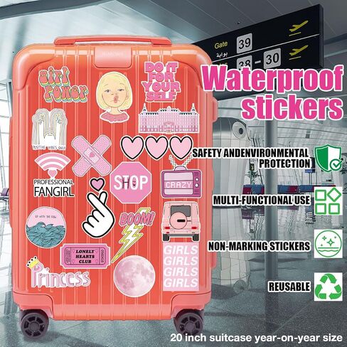 Travel Stickers Pack, Luggage Stickers for Suitcases,Water Bottles, Notebook, Laptop, Travel Journal Sticker, Road Trip, Adventure Sticker 50Pac in Saudi Arabia
