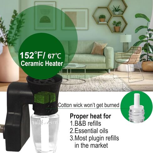 4 Packs Plug in Air Freshener Compatible with Bath and Body Works WallFlower Fragrance, Wall Plug Scent Diffuser, CE EMC ETL Certified, Rotatable, Silent for Bedroom Home Office in Saudi Arabia