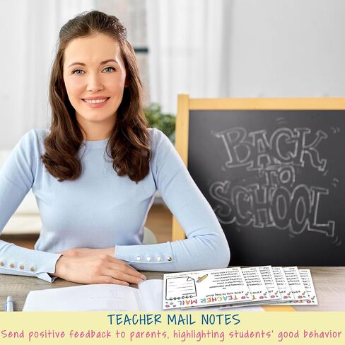 50PCS Happy Teacher Mail Notes to Parents, Positive Behavior Cards for Students, Elementary Classroom Supplies in Saudi Arabia