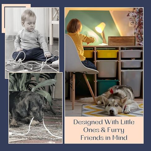 صندوق كبير لإدارة الكابلات - صندوق منظم الكابلات من خشب السنط وصندوق شريط الطاقة لإدارة الأسلاك الكهربائية - إخفاء سلك المكتب وإدارة كابلات الأرضية - تخزين الأسلاك وتنظيم الحبال in Kuwait