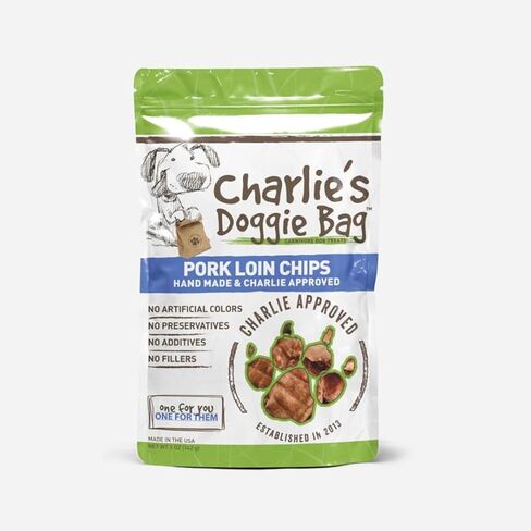 حقيبة Charlie's Doggie - رقائق Loin Pork ، حقيبة 5 أوقية in Saudi Arabia