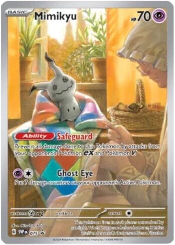 Mimikyu SVP-075 Pokemon Promo Card (Pokemon TCG Scarlet & Violet Promo Series) + Titancards® Toploader in Saudi Arabia