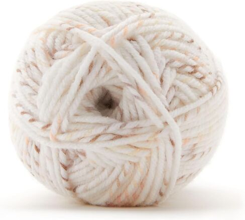 Carousel Twist Yarn by Loops & Threads - Yarn for Knitting, Crochet, Weaving, and Arts & Crafts - Biscuit, Acrylic, 5.3 oz in Saudi Arabia