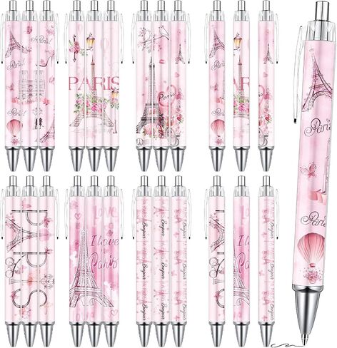 مجموعة Paris Ballpoint Pens - 24 PCS Eiffel Tower Pens City City Travelirs Gift French Paris Smooth Write Ballpoor Ballk for Women Girls Traveler Office School School Setch in Saudi Arabia