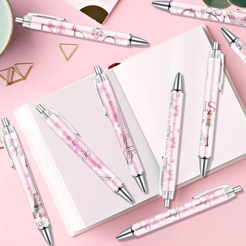مجموعة Paris Ballpoint Pens - 24 PCS Eiffel Tower Pens City City Travelirs Gift French Paris Smooth Write Ballpoor Ballk for Women Girls Traveler Office School School Setch in Saudi Arabia