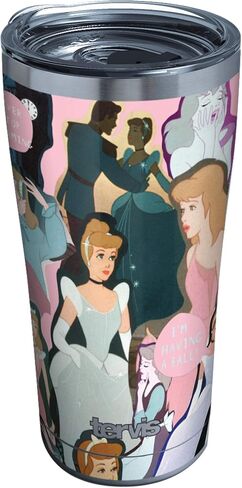 Tervis Disney - Cinderella - 70th Anniversary Made in USA Double Walled Insulated Tumbler Cup Keeps Drinks Cold & Hot, 24oz, Classic in Kuwait