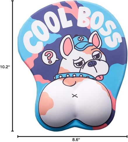 Puppy Dog 3D Mouse Pad Big Butt Pet Mouse Mat with Wrist Rest Corgi in Kuwait