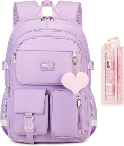 Backpack For School Women College Middle High Teen Girls Student Bookbag Waterproof Laptop Bag Plaid Blue in Saudi Arabia