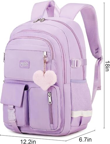 Backpack For School Women College Middle High Teen Girls Student Bookbag Waterproof Laptop Bag Plaid Blue in Saudi Arabia