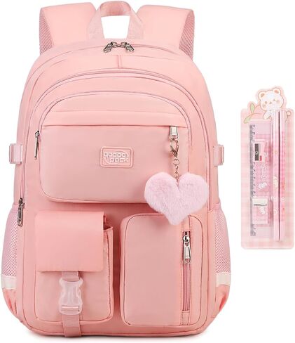 Backpack For School Women College Middle High Teen Girls Student Bookbag Waterproof Laptop Bag Plaid Blue in Saudi Arabia
