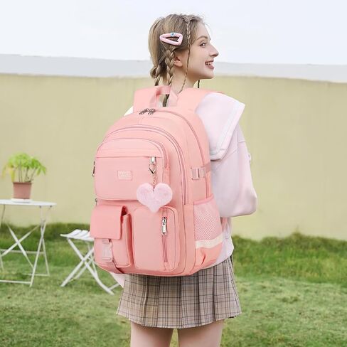 Backpack For School Women College Middle High Teen Girls Student Bookbag Waterproof Laptop Bag Plaid Blue in Saudi Arabia