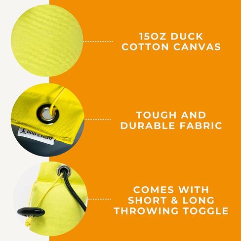 Dog & Field 1lb Dog Training Dummy - Canvas Dummy for Hunting Dogs & Puppy Training. Dog Retriever Training Dummy, Dog Training Bumper, Hunting Dog Accessories, Water Float Dummy in Kuwait