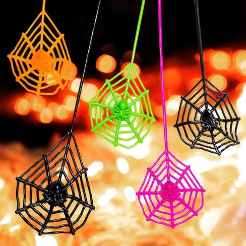 HLARTNET 26Pcs Sticky Spider Web Hand Party Favors, Spider Toys Bulk for Kids Boys, Gifts for Birthday Halloween Goodie Bag Filler or Classroom Prizes in Saudi Arabia