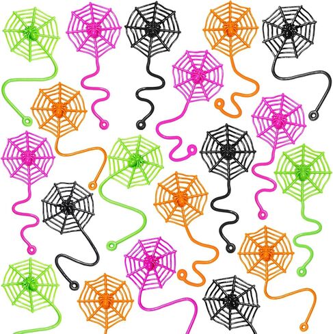 HLARTNET 26Pcs Sticky Spider Web Hand Party Favors, Spider Toys Bulk for Kids Boys, Gifts for Birthday Halloween Goodie Bag Filler or Classroom Prizes in Saudi Arabia