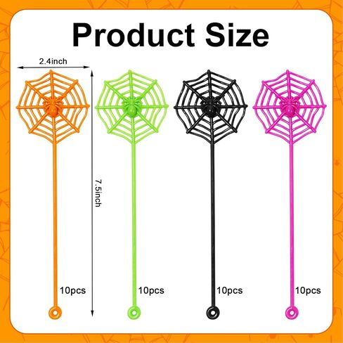 HLARTNET 26Pcs Sticky Spider Web Hand Party Favors, Spider Toys Bulk for Kids Boys, Gifts for Birthday Halloween Goodie Bag Filler or Classroom Prizes in Saudi Arabia