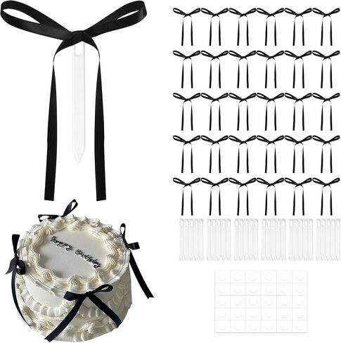 30 حزمة القوس كعكة أعلى القبعات الساتان الحرير القوس الديكور الديكور زخارف عيد ميلاد coquett in Kuwait