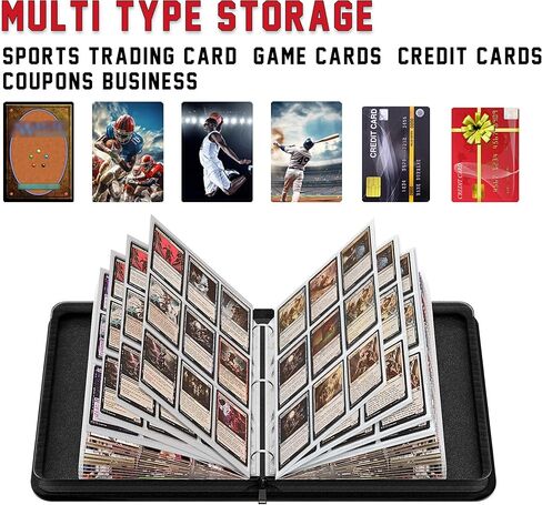 Card Binder 4 Pocket مع 50 من الأكمام القابلة للإزالة ، و 400 حامل تخزين لبطاقات اللعبة ، و TCG ، وبطاقات رياضية ، وهدايا مجموعة Card Card Collect in Kuwait