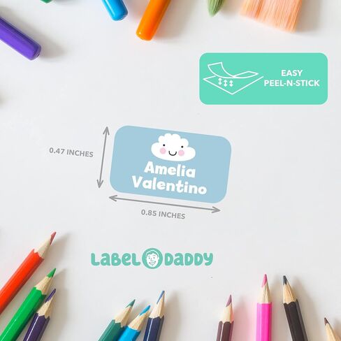 تسمية Daddy ، School Girl Style Name Tags ، تسميات اسم إثبات المياه للمدرسة ، ملصقات علامة الاسم للأطفال العناصر المدرسية لرحلات التخييم ، الملصقات الصغيرة الإضافية ، تصميم الفراولة ، 75 CT in Kuwait