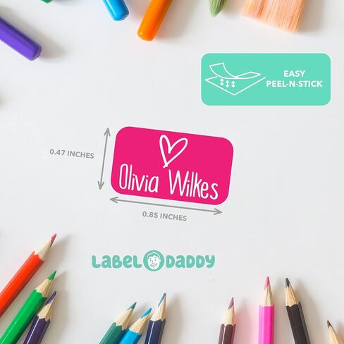 تسمية Daddy ، School Girl Style Name Tags ، تسميات اسم إثبات المياه للمدرسة ، ملصقات علامة الاسم للأطفال العناصر المدرسية لرحلات التخييم ، الملصقات الصغيرة الإضافية ، تصميم الفراولة ، 75 CT in Kuwait