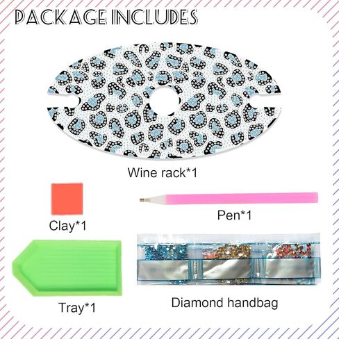 DIY 5D Diamond Painting Wine Holder with Floral Design – Acrylic Wine Rack for One Bottle and Two Glasses, 5D Rhinestone Art Wine Caddy for Table Decor, Chic Decorative Gift for Home, Entertaining in Kuwait