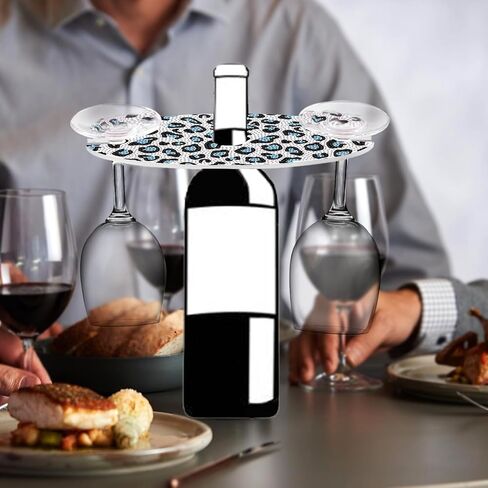 DIY 5D Diamond Painting Wine Holder with Floral Design – Acrylic Wine Rack for One Bottle and Two Glasses, 5D Rhinestone Art Wine Caddy for Table Decor, Chic Decorative Gift for Home, Entertaining in Kuwait