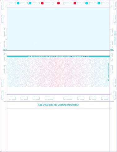 1,000 Pressure Seal Checks - 8.5 X 11 Letter Size Paper (Blue) Z fold in Kuwait