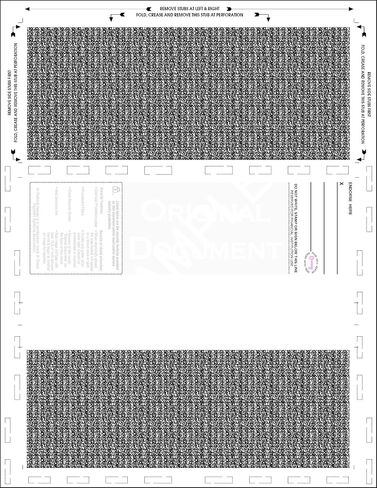 1,000 Pressure Seal Checks - 8.5 X 11 Letter Size Paper (Blue) Z fold in Kuwait