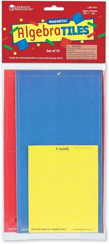 Learning Resources Magnetic Algebra Tiles, Algebraic Math Skills, Magnets for Any Magnetic Surface, 72 Piece Set, Ages 11+ in Saudi Arabia