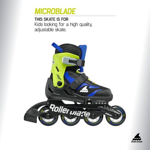Rollerblade Microblade Kid للياقة التعديل المضمّنة ، التزلج المبتدئين ، الأداء الشباني المضمّن in Kuwait