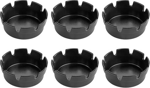 New Star Foodservice 22735 Bakelite Ashtray, Set of 6, 4", Black in Saudi Arabia