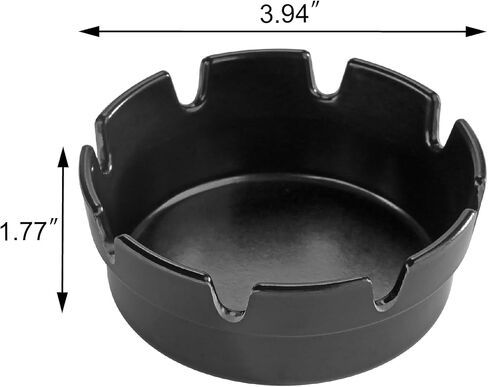 New Star Foodservice 22735 Bakelite Ashtray, Set of 6, 4", Black in Saudi Arabia