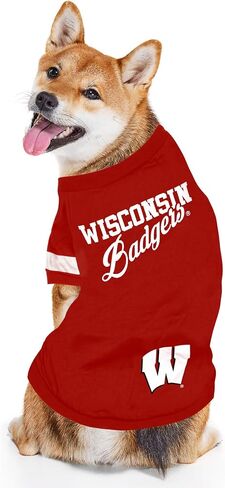 NCAA Texas Longhorns T-Shirt for Dogs & Cats, Medium. Football/Basketball Dog Shirt for College NCAA Team Fans. New & Updated Fashionable Stripe Design, Durable & Cute Sports PET TEE Shirt Outfit in Saudi Arabia