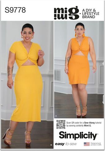 Simplicity Easy Misses' Knit Dress Sewing Pattern Packet by Mimi G Style, Design Code S9778, Sizes 8-10-12-14-16, Multicolor in Saudi Arabia