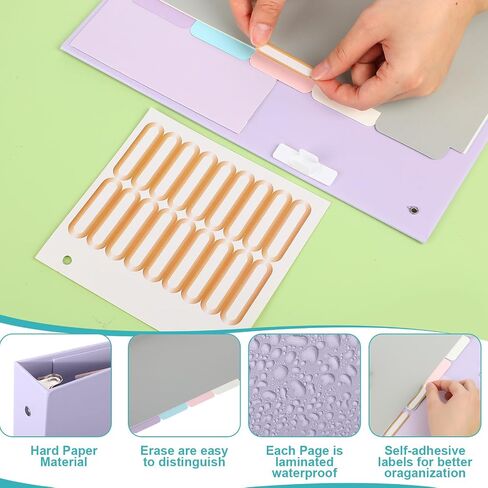TaoBary 3 Pcs 3 Ring Binder 1 Inch Pastel Color Receipt Binders Organizer Dividers with Tabs 2 Pockets Fits for Us Letter Size 8.5 x 11 Paper for Office Home Supplies(Macarons,Trees) in Saudi Arabia