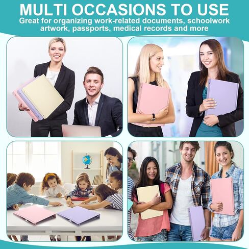 TaoBary 3 Pcs 3 Ring Binder 1 Inch Pastel Color Receipt Binders Organizer Dividers with Tabs 2 Pockets Fits for Us Letter Size 8.5 x 11 Paper for Office Home Supplies(Macarons,Trees) in Saudi Arabia