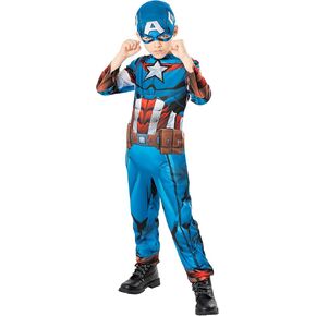 Child's Captain America Green Col Costume