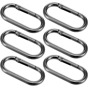 yolev 6 pcs carabiner oval carabiner ، 2 بوصة مفاتيح مقطع carabiner ، zinc alloy blup bling clips لحقائب الظهر ، المفاتيح ، حزام in Kuwait