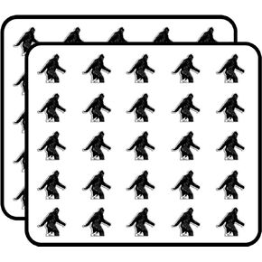 B&W Bigfoot Shaped (Hunter Sasquatch Believe Funny Big Foot) Sticker for Scrapbooking, Calendars, Arts, Kids DIY Crafts, Album, Bullet Journals 50 Pack