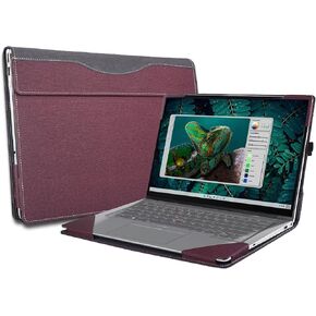 Laptop Case Cover for Dell Inspiron 14 Plus 7440/7430/7420 || Inspiron Pro 7425 5420 || Inspiron 14 5430/5425 Notebook Sleeve,Detachable PU Leather Protective Sleeve Bag Accessories (Dark Grey)