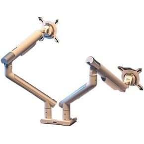 Monitor Stand Double arm Computer Desktop Non-Hole Rotating Desktop T7-2U