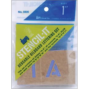 Duro Stencil-It, Reusable Oil Board Lettering Set, 3305, 1 inch Letters