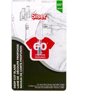 Siser 60 Degree Deep Cut Blade - Compatible with The Siser Blade Housing - Perfect Cuts On Thicker Materials Like Thicker Cardstock, Leather, Poly Twill, Magnet Material, etc.