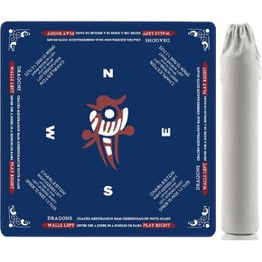 Mahjong Mat, 31.5x31.5 Inch 3mm Thickened American Mahjong Mat for Table with Rules Printed,Anti-Slip, Noise Reduction Mahjong Gift (Pink)