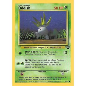 Pokemon - Oddish 58/64 - Jungle - Unlimited Edition -Single Card