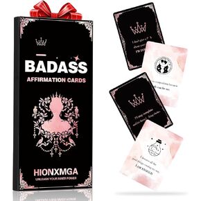 Badass Affirmation Cards – 118 Positive Affirmations for Women, Double-Sided Inspirational & Motivational Cards for Daily Self Care, Unique Gifts for Women, Best Friend, Sister, or Coworker
