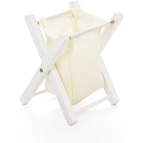 Odoria 1/12 Miniature Laundry Basket Dollhouse Decoration Accessories, White