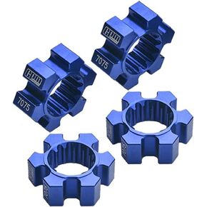 GPM Aluminum 7075-T6 Wheel Hex Hubs Set (4Pcs) Blue for Traxxas X-Maxx/XRT